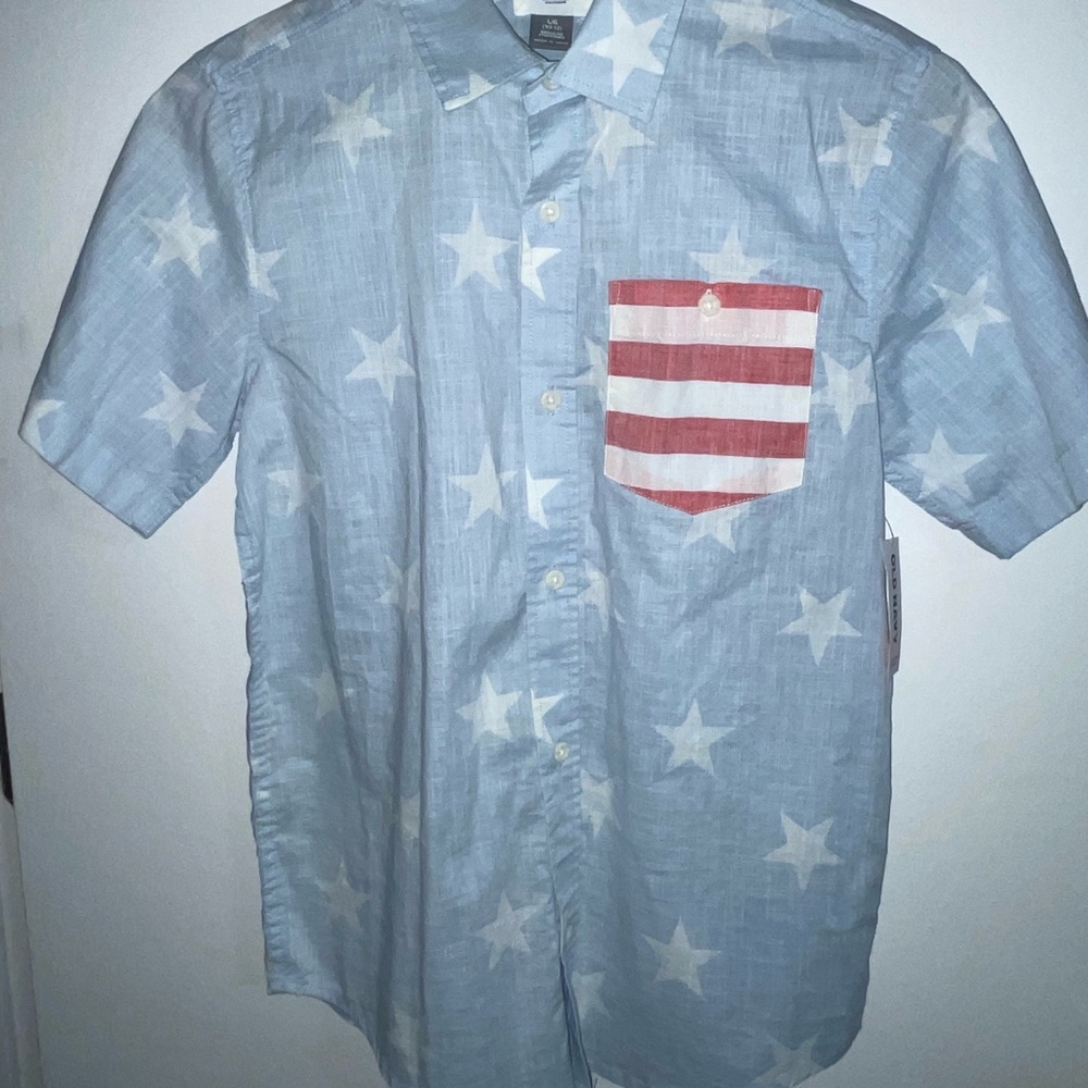 American flag Button down